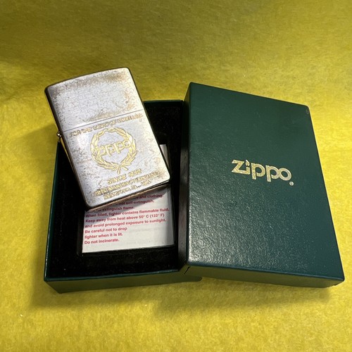 Zippo Since 1932  Logo  Gold Oxidized Brass Lighter Japan used green box #016 - Picture 1 of 15