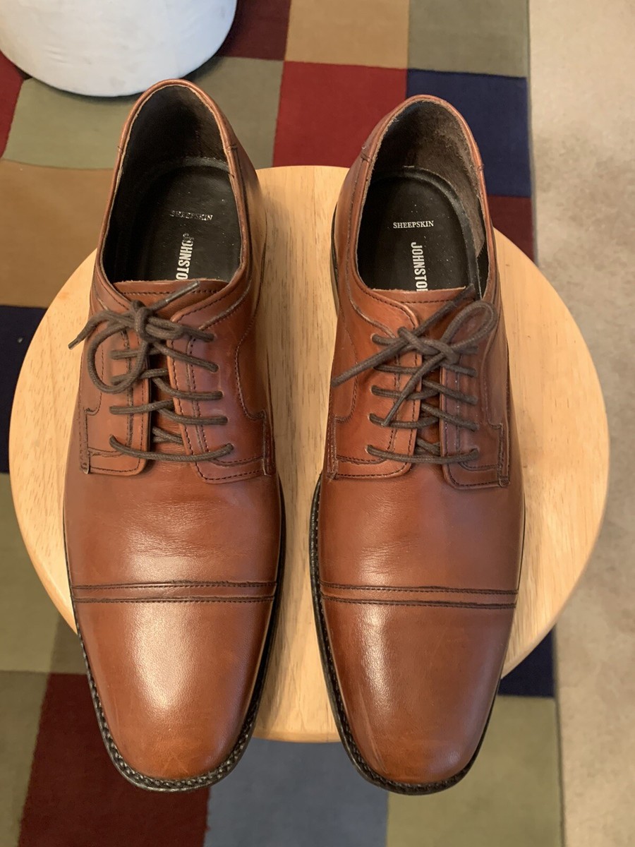 NEW Johnston & Murphy 20-1276 Tan Men's US10M India Sheepskin Sole