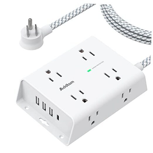 Surge Protector Power Strip - 8 Widely Outlets with 4 USB Ports(1 USB C 5 FT-image