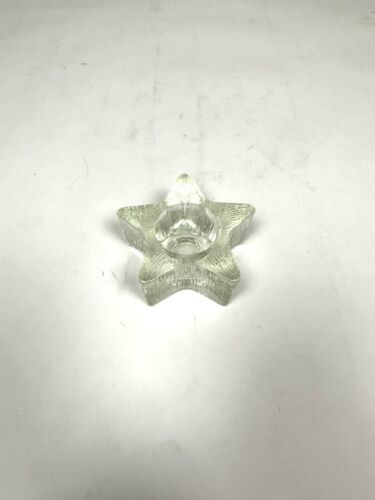 Glass Star Votive Candleholder Avon Starbright Christmas Holiday 4.5" x 2" - Picture 1 of 4