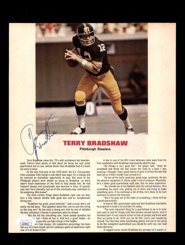 Terry Bradshaw Autographed Black Football Jersey | Beckett BAS Certified Authentic (Size XL)