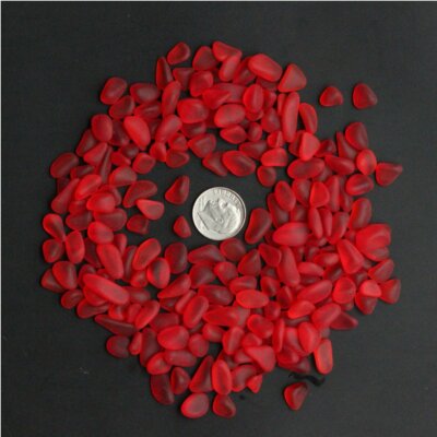 20 Pcs red ruby-like sea beach glass lot bulk wholesale jewelry use Decoration 】