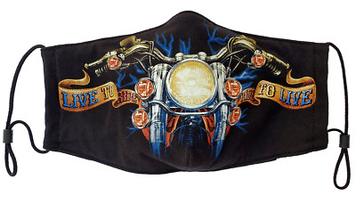 MASKE MOTORRAD V2 HARvEY 3LAGIG WASCHBAR 100% COTTON PRIO VERSAND GESCHENK