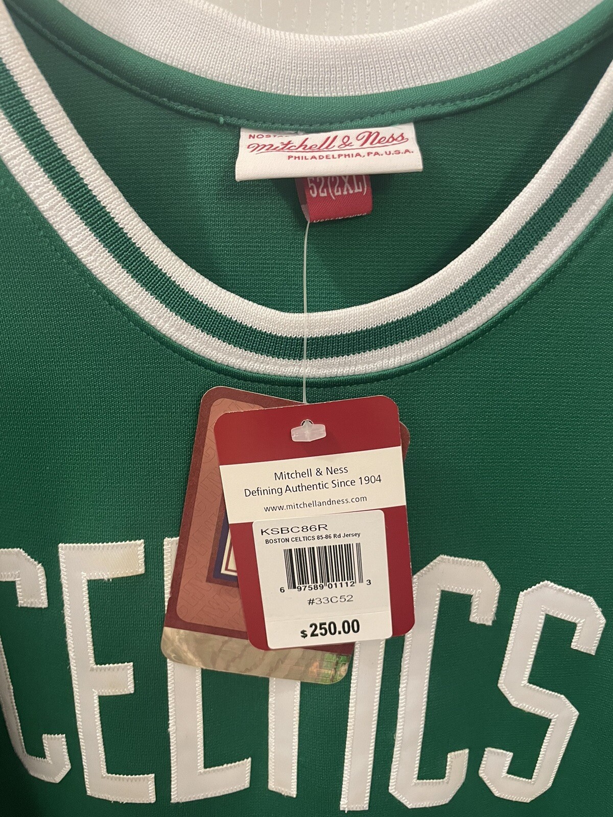 Authentic Vintage Mitchell & Ness Boston Celtics Larry Bird Basketball