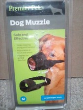 Premier Pet Dog Muzzle Medium 8  -9  Padded  Adjustable Neck  Snout. New