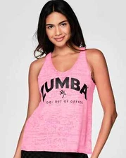 Zumba Vacay  Tank Top - Gumball Pink (bright Pink) ~ XS  S  M  L ~ New!