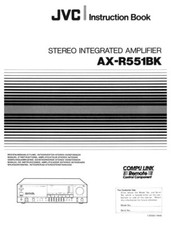 JVC AX-R551BK Amplifier Owners Instruction Manual Reprint