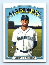 2021 Topps Heritage High Number Yohan Ramirez Rookie Seattle Mariners #530