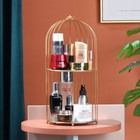 Metal Multipurpose Organizer 2 tier with Mirror Base & Beautiful Decorative Item
