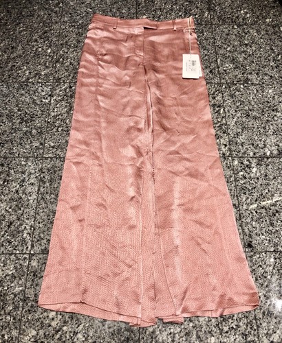 VALENTINO Runway Pink Mauve Silk Wide Leg Pants - Picture 2 of 9