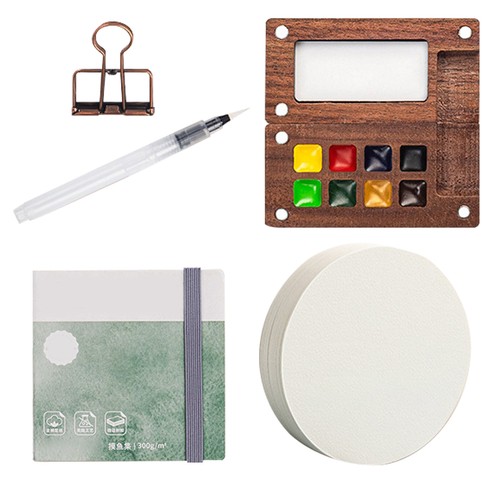Pocket Artist Watercolor Travel Set Watercolor Paint Palette Travel Artist Kit