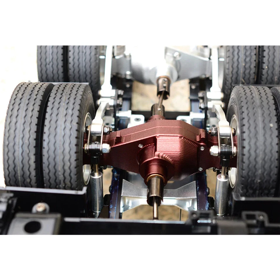 GPM Racing Aluminum Center Gear Box Silver for Tamiya 1/14 Truck - Image 3 of 4