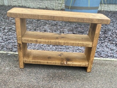 Solid Wooden Shoe Storage Bench Shoe Rack Chunky Solid Wood Hand  Made