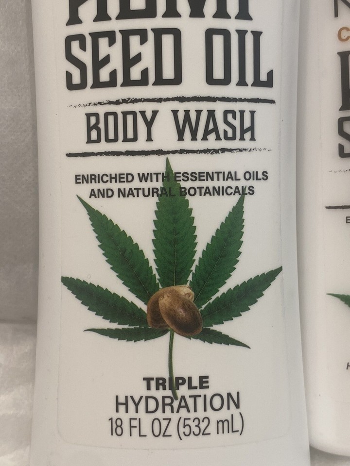 2pc SET NextGen Pure Natural Hemp Seed Oil Body Wash & Coconut Oil w