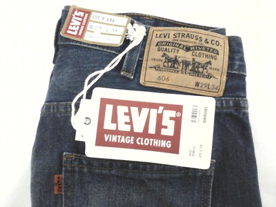 LEVI'S Vintage 1969 606 Slim Fit Big E Orange Tab Rip & Repair