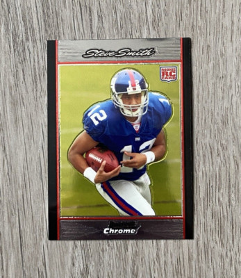 2007 NFL Bowman Chrome | Steve Smith RC | #BC86 | New York Giants
