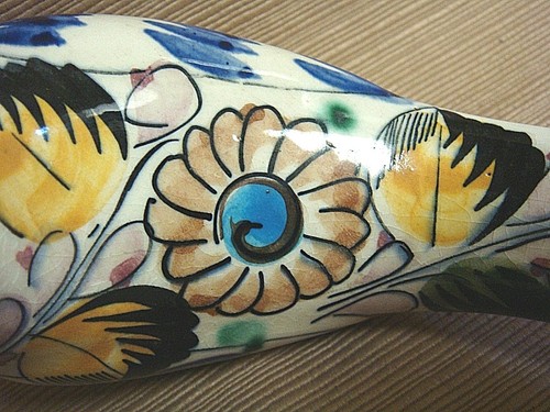 HÜBSCHER & PERFEKTER handgefertigter & handbemalter 6" KERAMIK VOGEL aus Mexiko - Bild 4 von 7