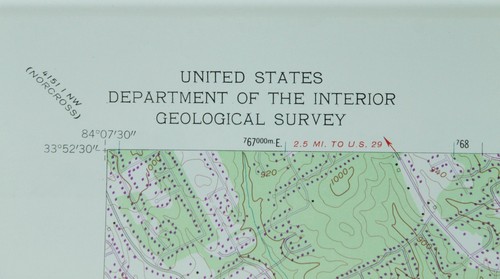 Vintage Snellville Quadrangle Georgia USGS Interior Topographic Map - Picture 8 of 10