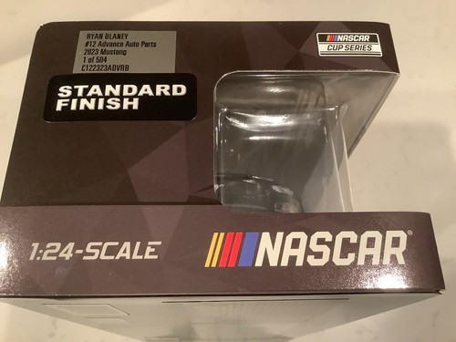 RYAN BLANEY AUTOGRAPHED 2023 FORD MUSTANG ADVANCE AUTO PARTS DIECAST & CARD - Picture 14 of 16