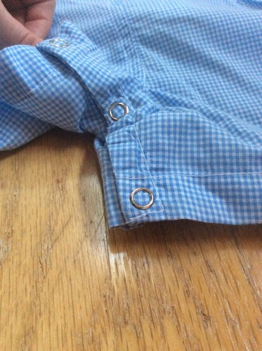 GINGHAM BOYs Short Overalls SET SHORTALLS NEW Da-Di-Da ZYNO Light Blue 6 12 m - Picture 6 of 10