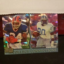 1993 Pro Set College Connections #CC1 Thurman Thomas/Barry Sanders HOF NM