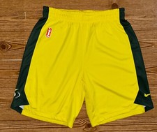 Nike WNBA Seattle Storm Yellow And Green Trim Dri Fit Shorts Women’s Size Large