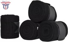 HORSE FLEECE BANDAGES / POLO WRAPS / STABLE WRAPS EQUESTRIAN LEG WRAPS SET OF 4