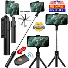 Tripod Selfie Stick Bluetooth Wireless Remote Stand For iPhone 16 15 14 Pro Max