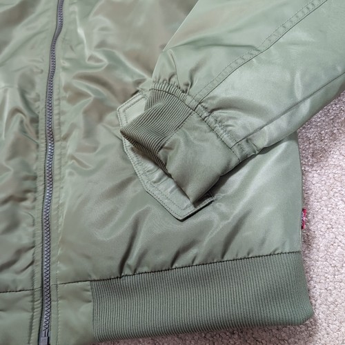 Levi's Boys Full Zip Bomber Jacket Green XL Extra Large (13-15 Years) Nice! - Picture 5 of 10