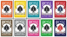 Bicycle Rider Back 10 Deck Set of Playing Cards 10 Different Colors - New Sealed