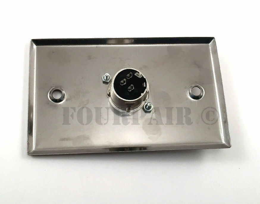 5 Pack 1-Port Socket XLR Female Stainless Steel Microphone Mic Audio ...