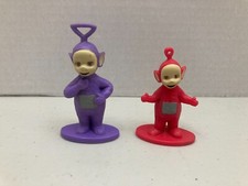 1998 Ragdoll Teletubbies 2" PVC Figures Lot of 2 Vintage - Purple  Red