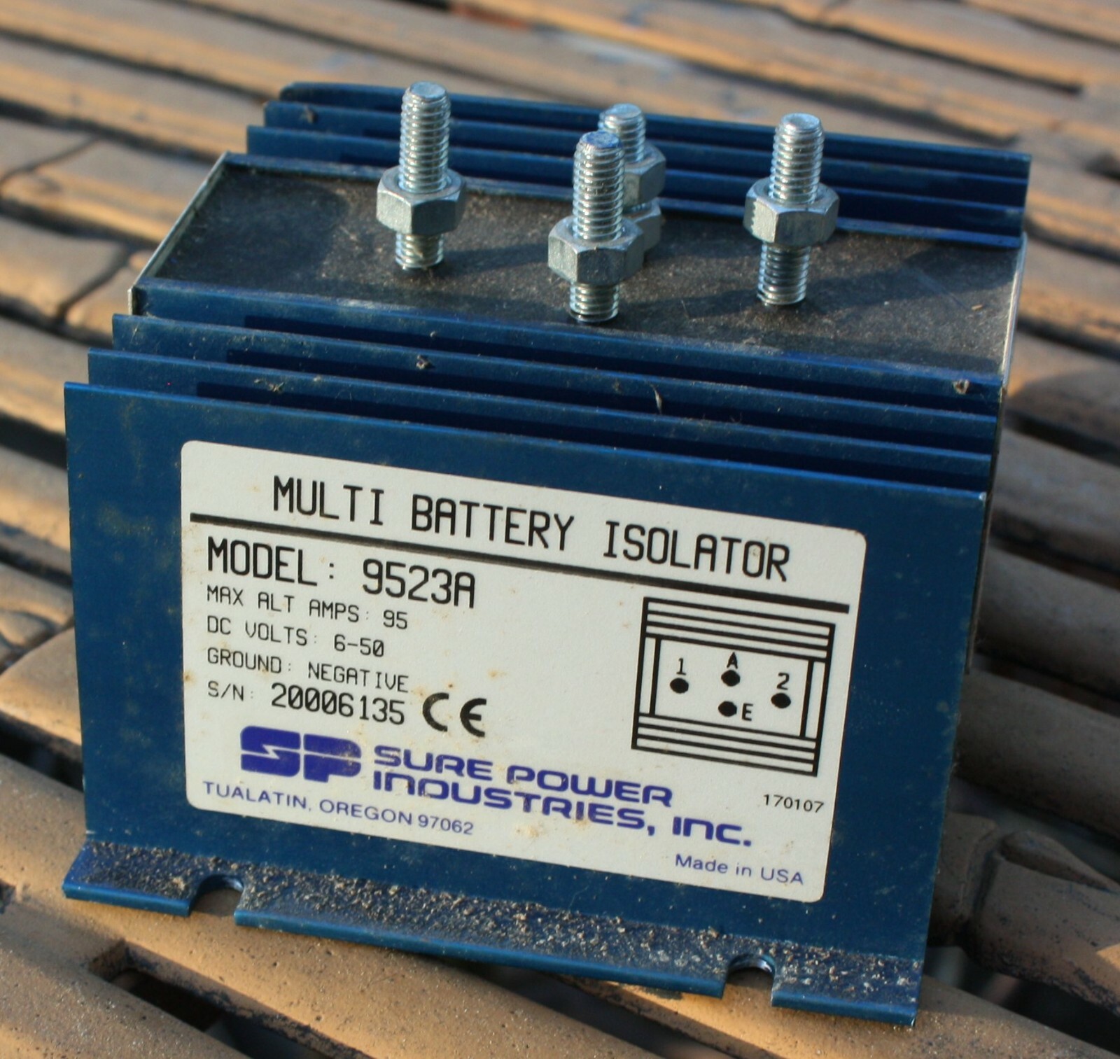 Sure Power NAPA 95 AMP Multi Battery Isolator 9523A RV Car Truck Boat