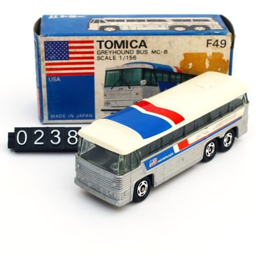 New Tomica F49 Greyhound Bus MC8 Scale 1/156 Made in Japan Diecast Tomy - Picture 1 of 12