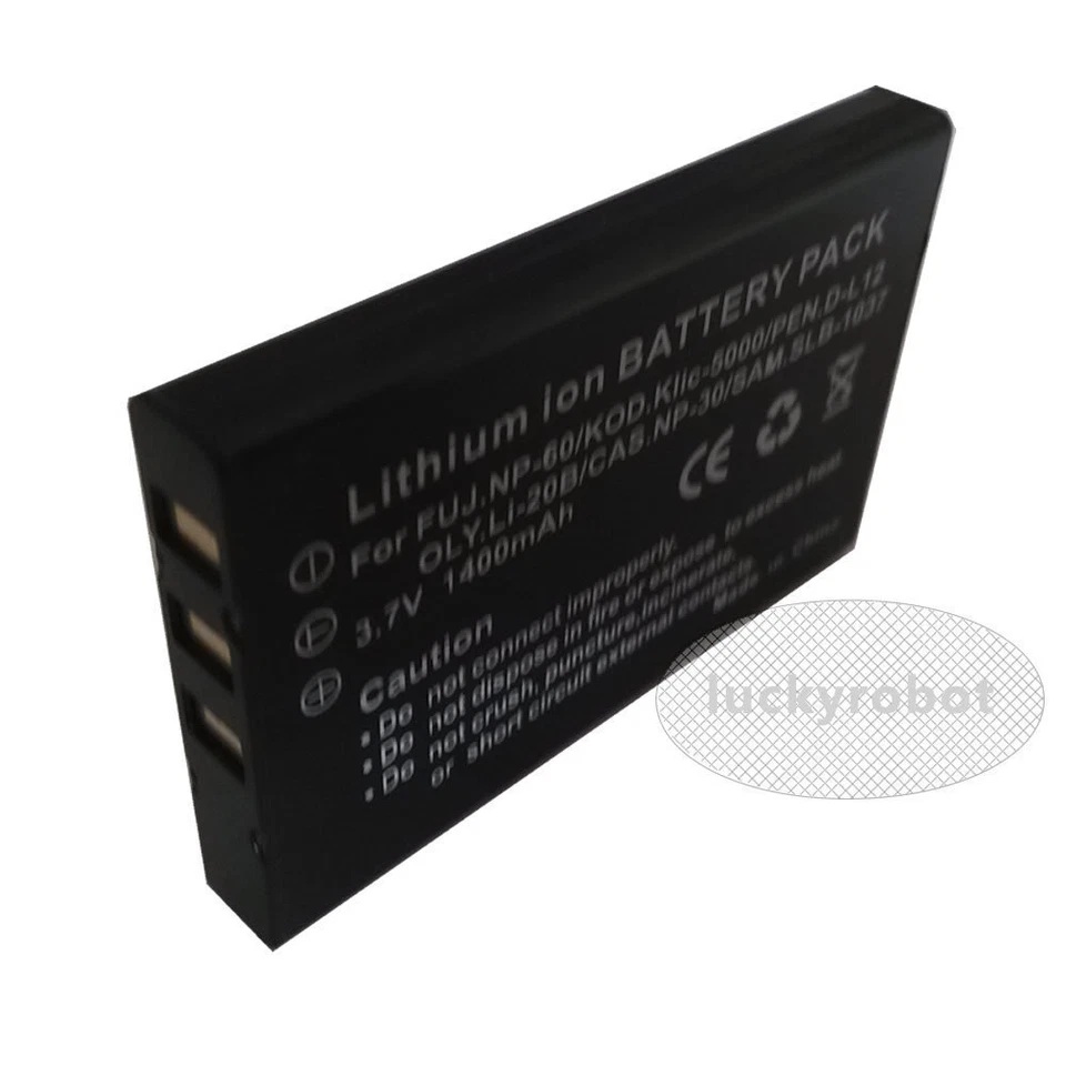 Batería + cargador 2 piezas para INSIGNIA NS-DCC5HB09 NSDCC5HB09 NP-60 NP60 Foto 4 de 4