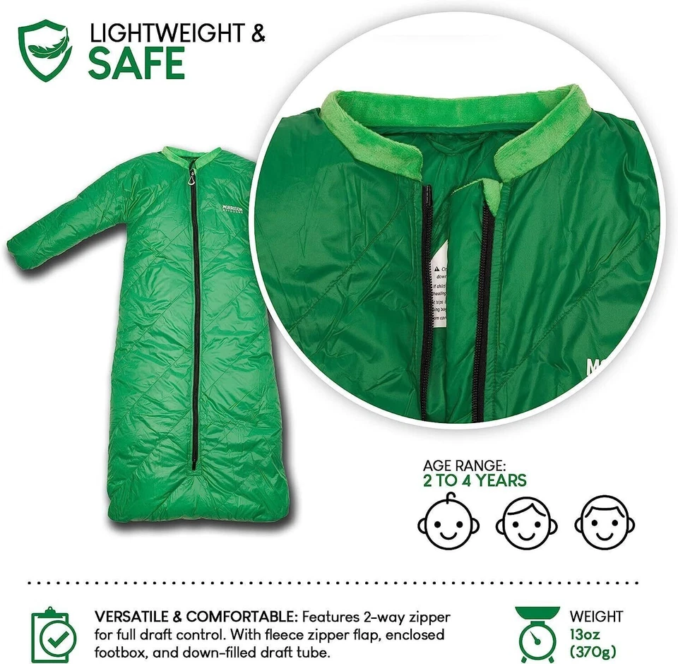 Big Mo 20 Kids Sleeping Bag Ages 2 4 The Lightest Warmest Down Camping Sleeping - Image 3 of 4
