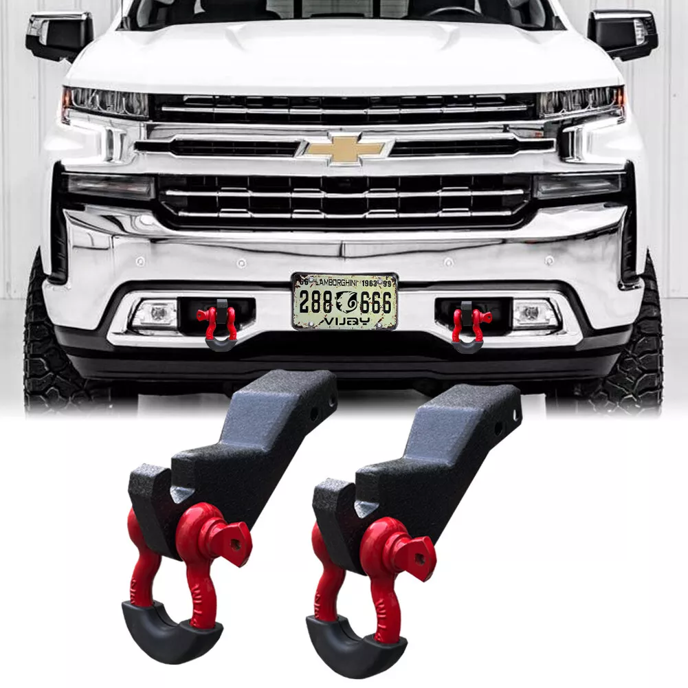 Front Tow Hook Mount Bracket and D Ring Fit 2019 2022 Chevy