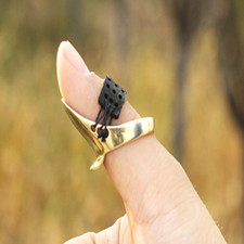 2pcs Archery Thumb Ring 18-24mm Brass Fingerguards Protect Gear Target Bow Shoot
