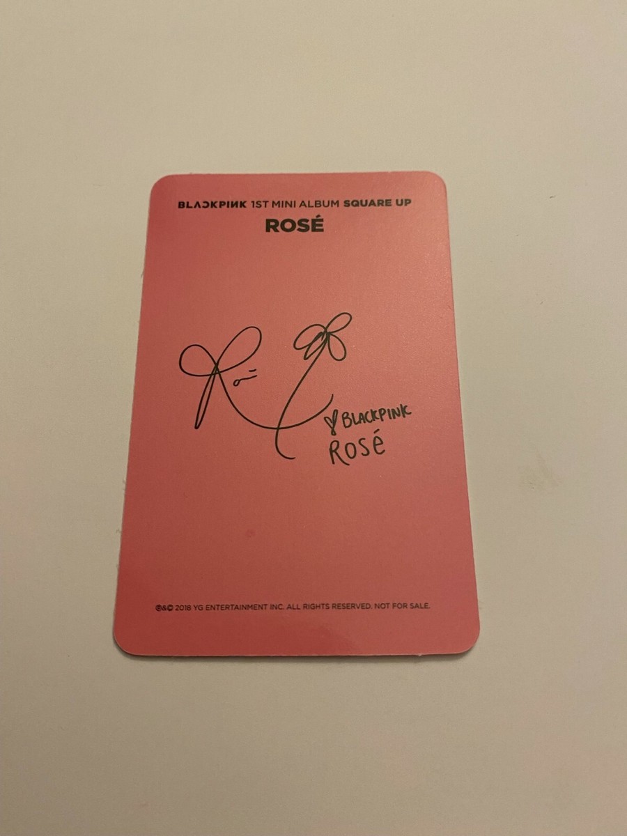 Blackpink Rose Official Square Up 1st Mini Album Photocard