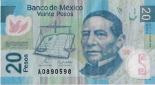 MEXICO 20 PESOS 23.4.2009 Series J Pick 122 VF