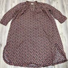 Vtg Bete Collection Honolulu Black Pink Floral Maxi Hawaiian Dress Geometric 4XL