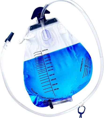 Urine Drainage Bag 2000mL Overnight Bedside Anti-Reflux Valve Clips Hanging Hook - Picture 9 of 13