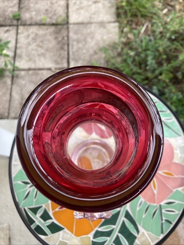 MCM Chalet Glass Sergio Pagnin Riekes 3 facce potature 11,5" vaso vetro artistico * XLNT! - Foto 4 di 7