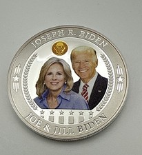 Joseph R. Biden and Jill Biden Proof Silver Plated Medallion Coin GG1