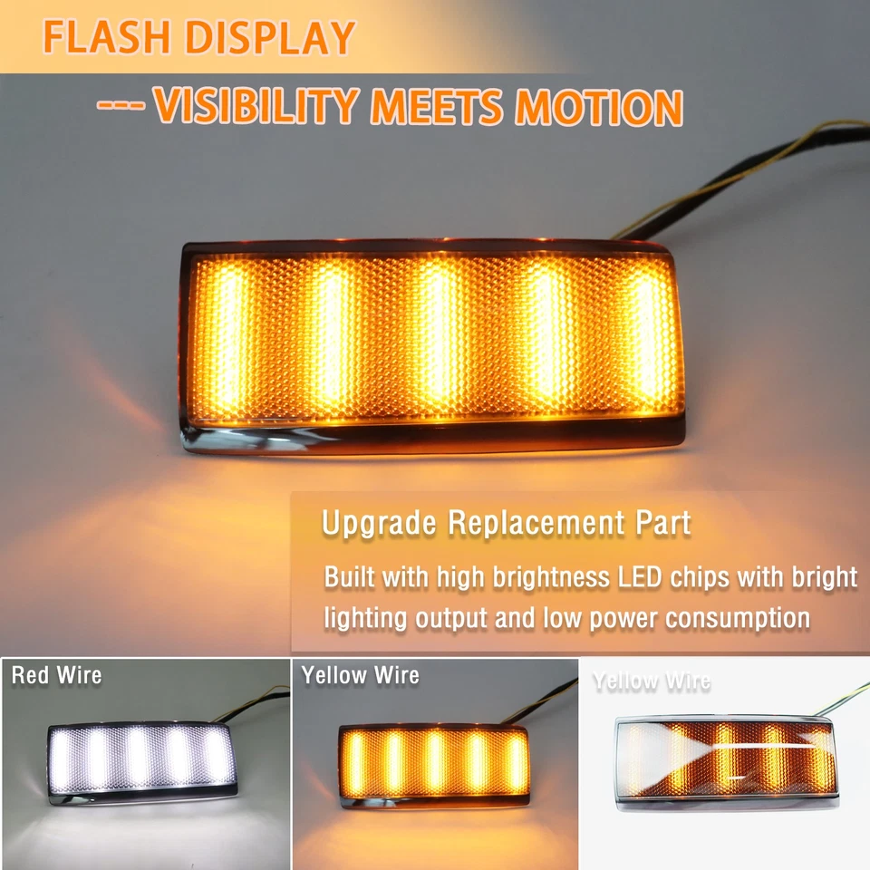 Luz indicadora frontal de LED seta DRL para Chevy GMC C/K1500 2500 1988-2002 - Imagem 4 de 4