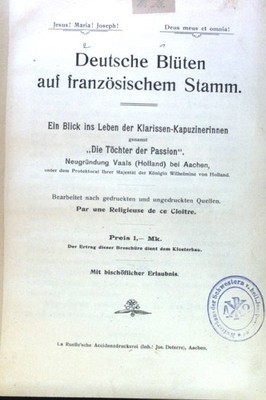Deutsche Blüten auf französischem Stamm. Ein Blick ins Leben der Klarissen-Kapuz