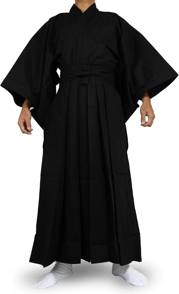 Traditional Loose Fit Japanese Hakama Skirt - Perfect for Halloween Costumes - Image 3 of 4