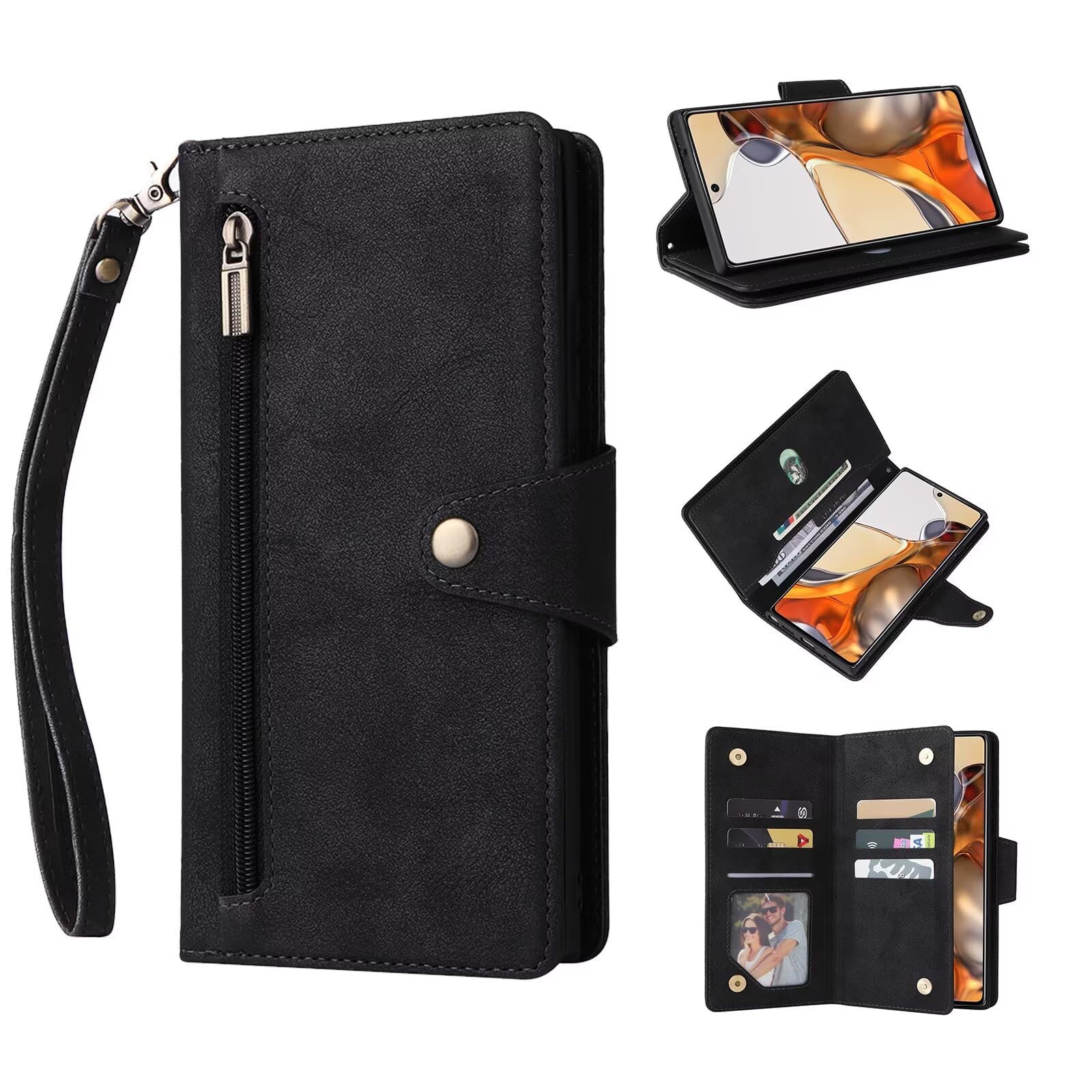 Housse Cuir Samsung Galaxy S25 Edge ESONG Idéale pour Sorties et Voyage