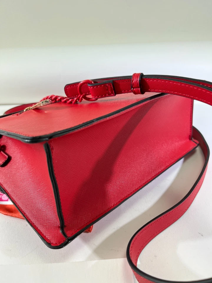Bolso Cartera Aldo Rojo Glenda Rojo Imitación Cuero Formal Seda Bandana Caridad DS03 Foto 3 de 4