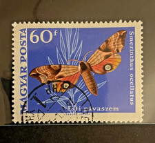 1969 Hungary Magyar Posta Butterflies 60 Filler Postage Stamp F H
